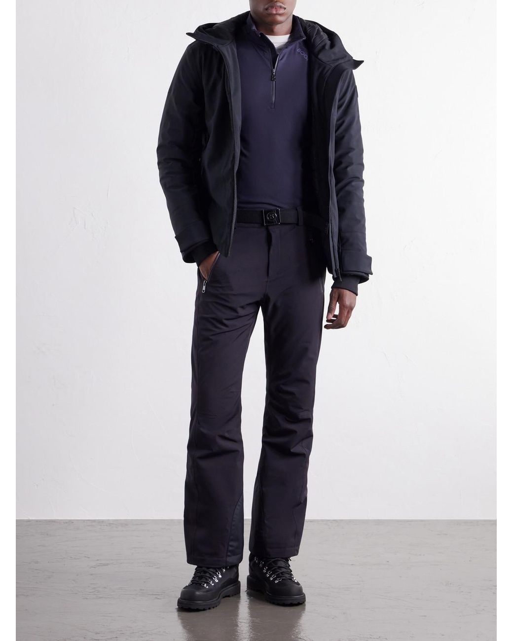 Bogner Blue Harry Stretch-Jersey Half-Zip Ski Mid-Layer for men