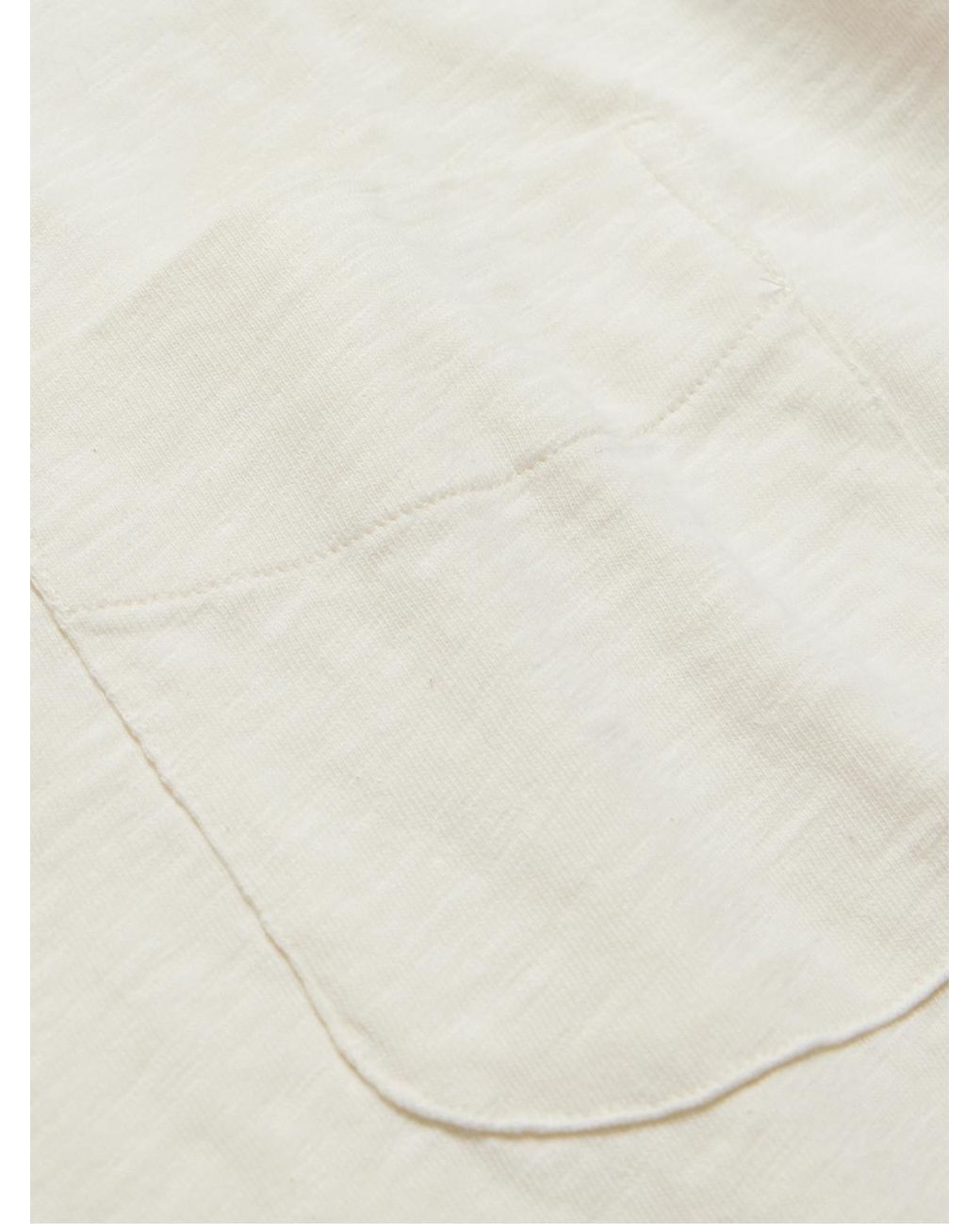 Drake's White Cotton-Jersey T-Shirt for men