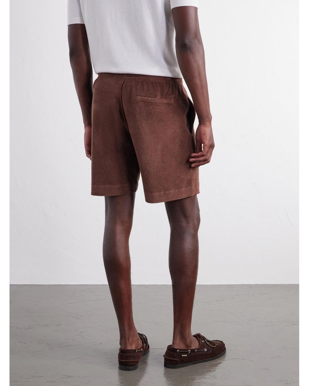 Orlebar Brown Red Straight-leg Organic Cotton-terry Shorts for men