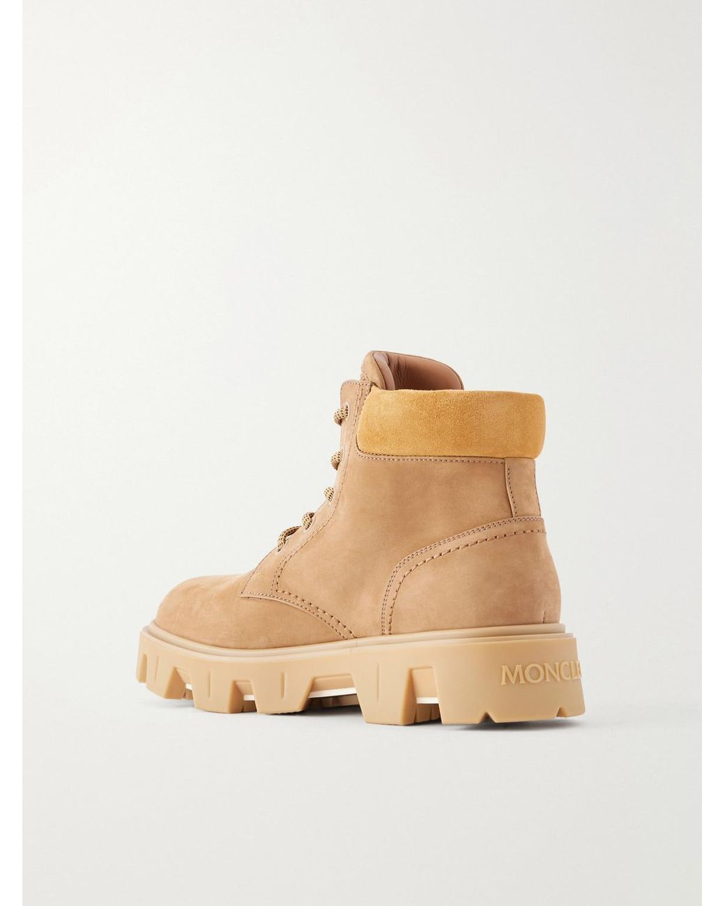 Moncler Natural Peak City Suede Boots for men