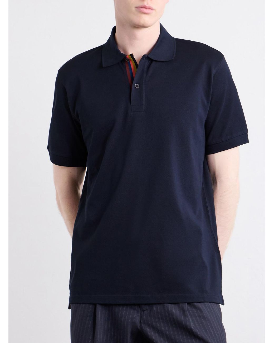 Paul Smith Blue Cotton-Piqué Polo Shirt for men