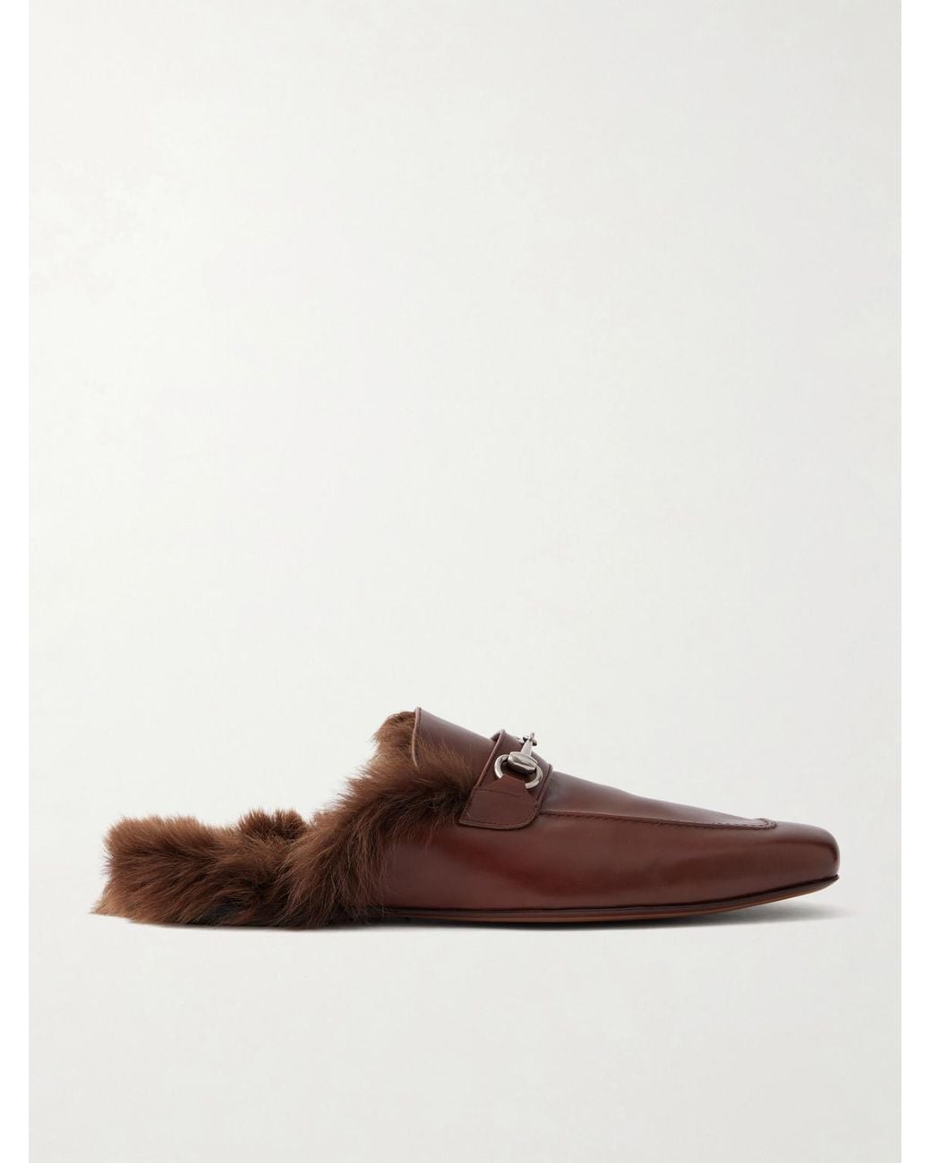 Gucci Brown Larindo Horsebit-Embellished Leather Loafers for men