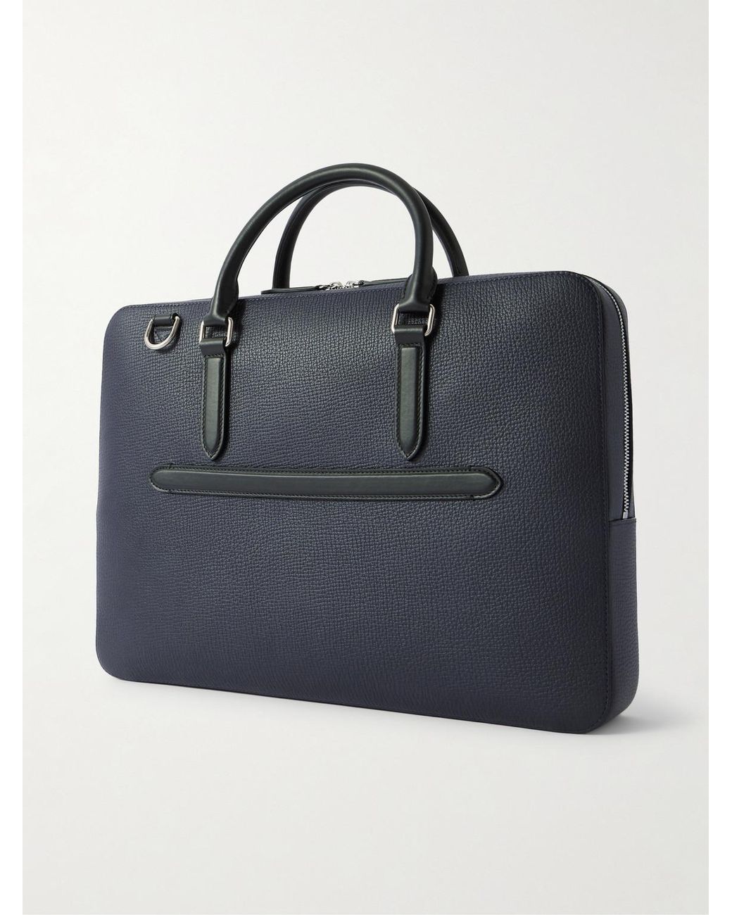 Smythson Black Ludlow Full-Grain Leather Briefcase for men
