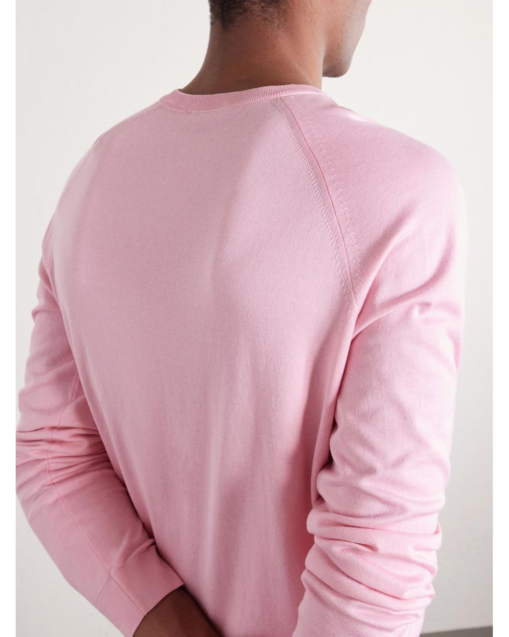 Piacenza 1733 Pink Cotton And Silk-blend Sweater for men