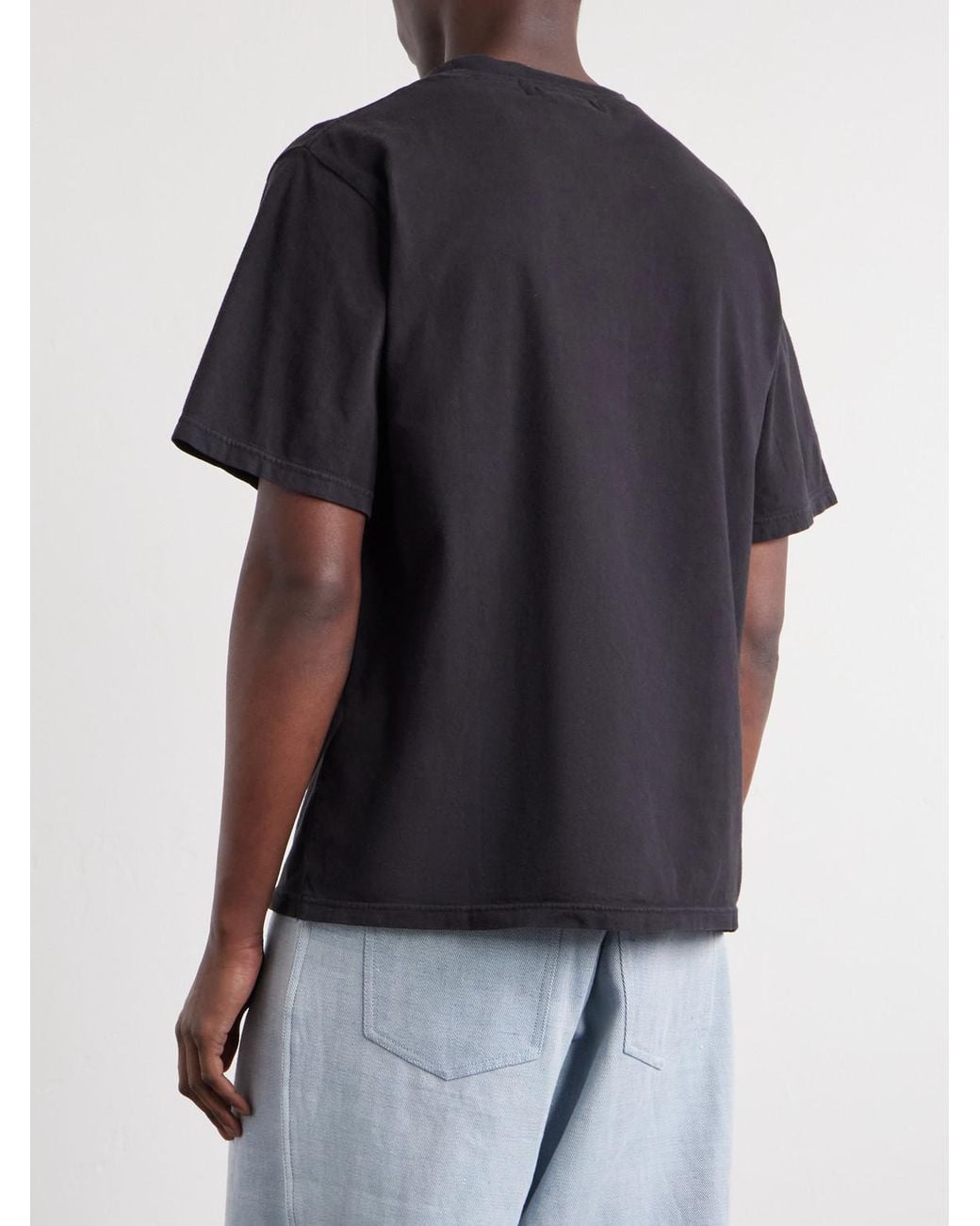 Remi Relief Black Lafayette Printed Cotton-Jersey T-Shirt for men