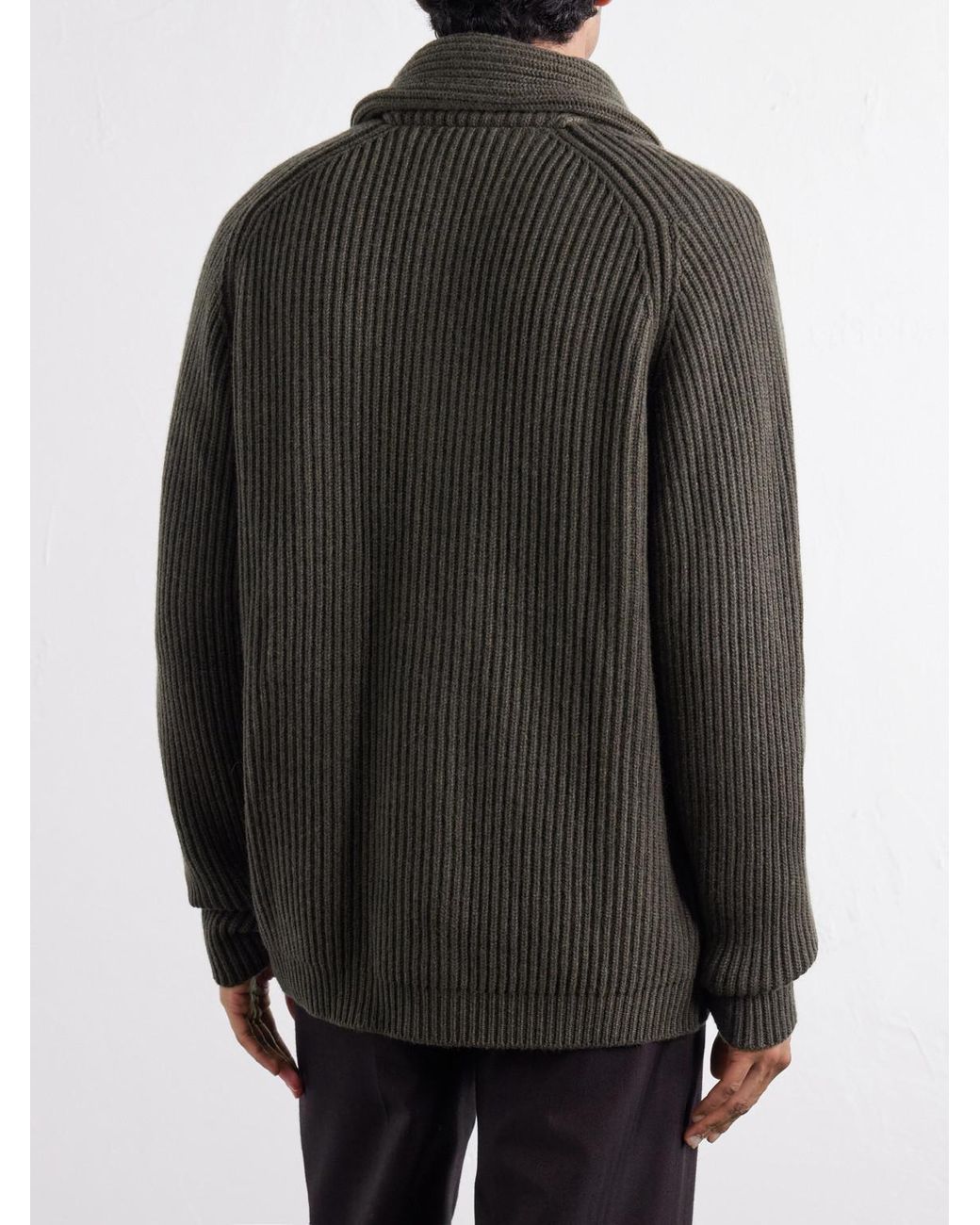 Begg x Co Gray Yacht Cashmere Cardigan for men