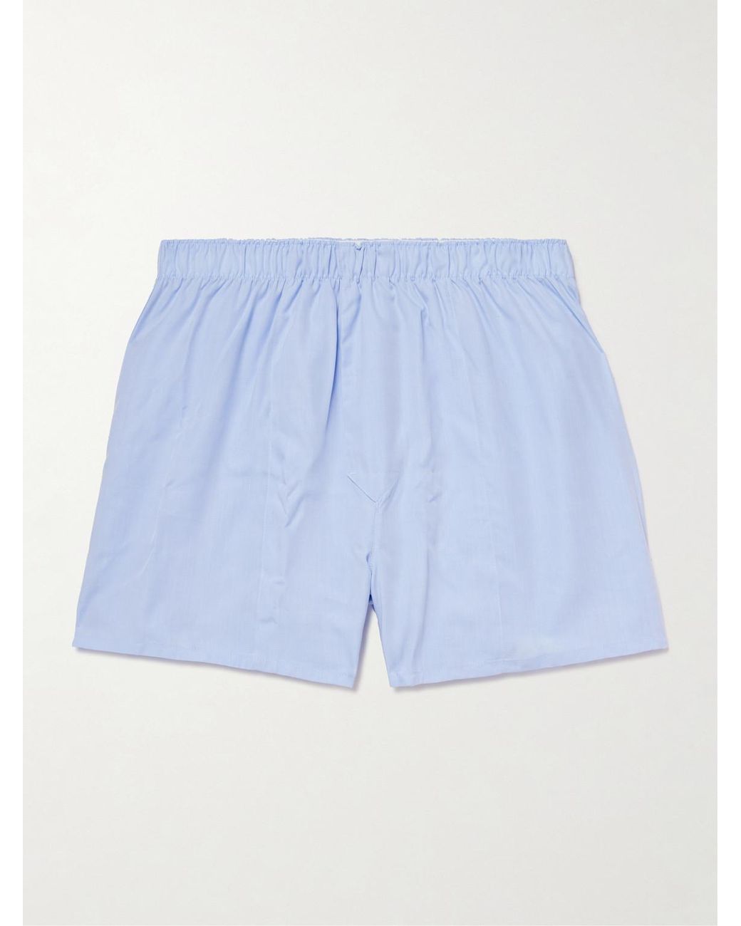 Tencel Lyocell-Poplin Boxer Shorts di CDLP in Blue da Uomo