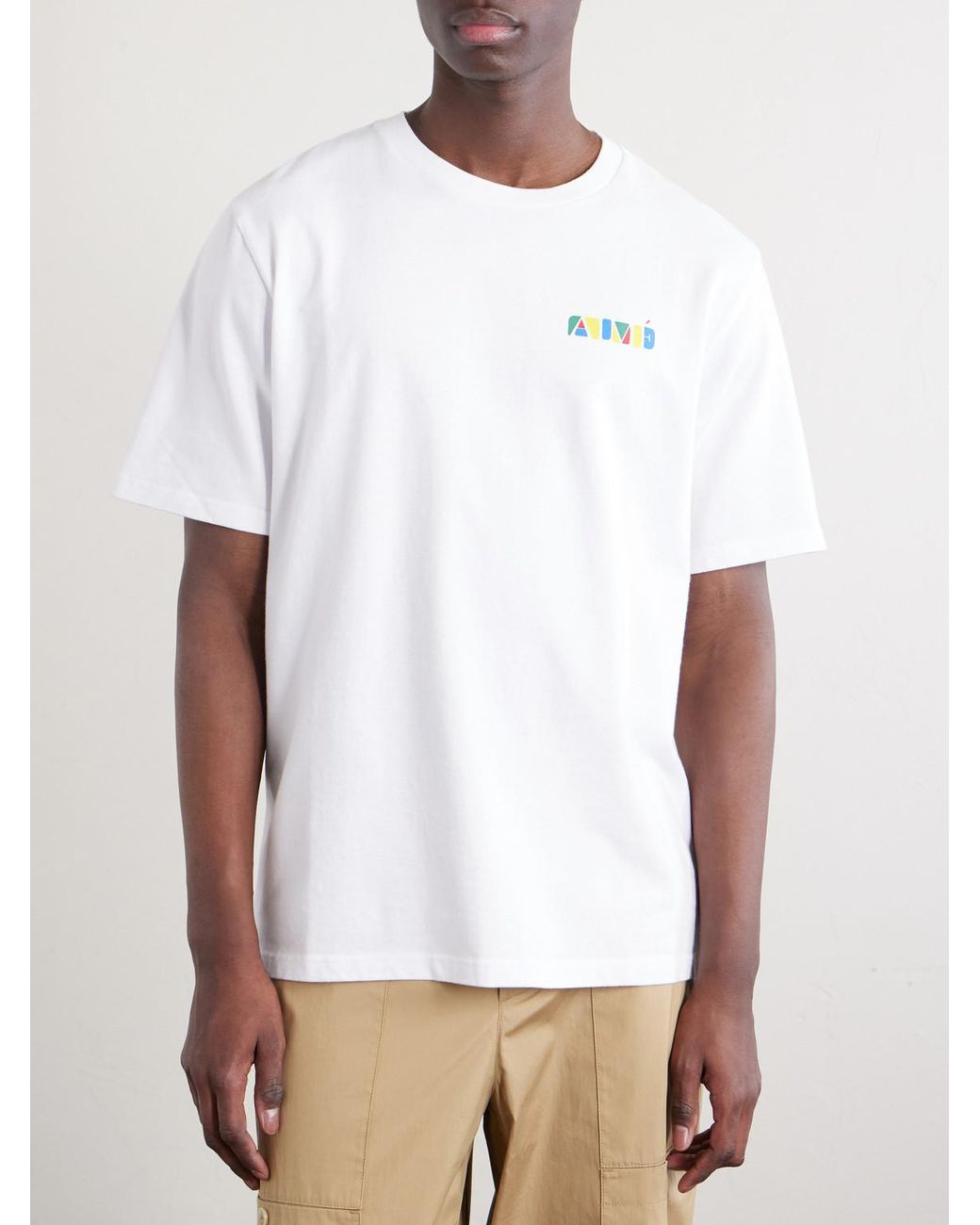 Aimé Leon Dore White Printed Cotton-Jersey T-Shirt for men