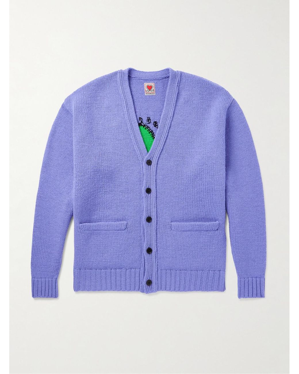 Keith Haring Cardigan da Uomo di Wacko Maria in Blu | Lyst