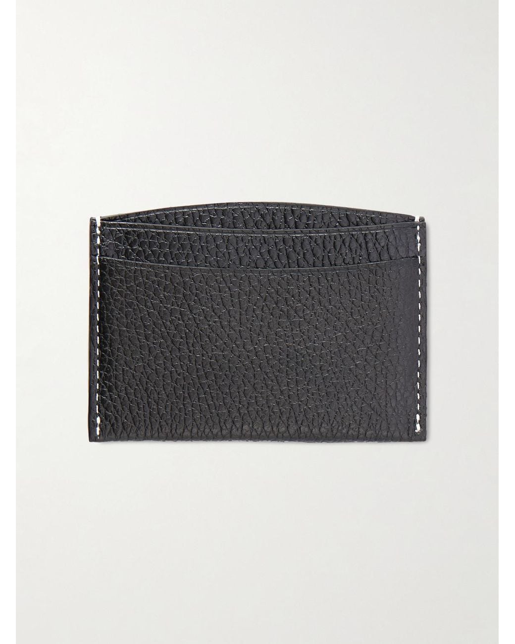 NN07 Black Kard 90023 Full-Grain Leather Cardholder for men