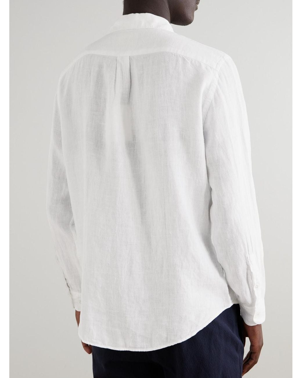 Portuguese Flannel White Linen Shirt for men