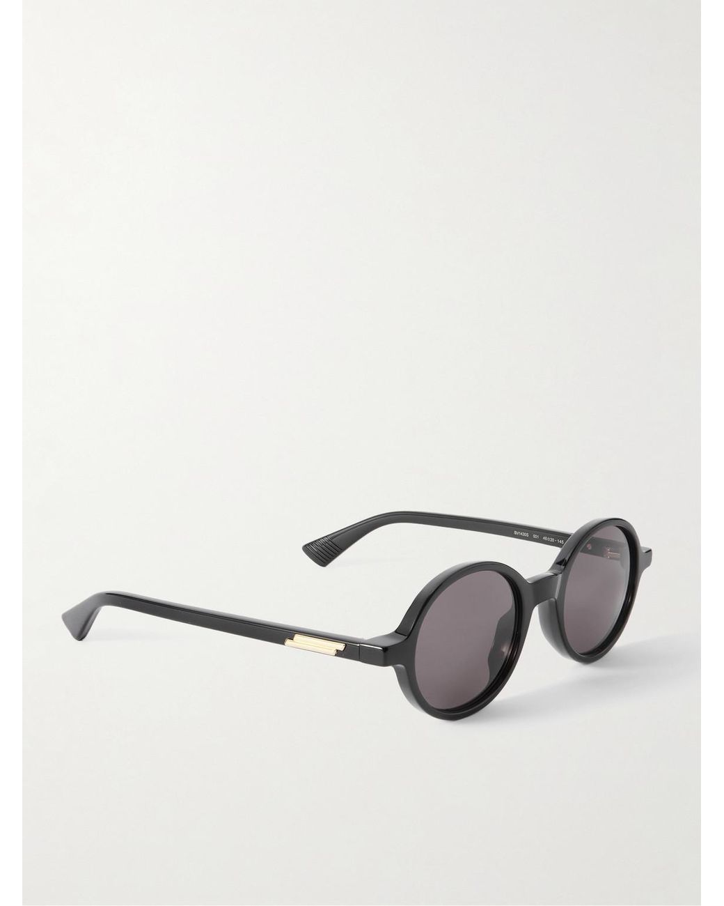Bottega Veneta Black Round-Frame Acetate Sunglasses for men