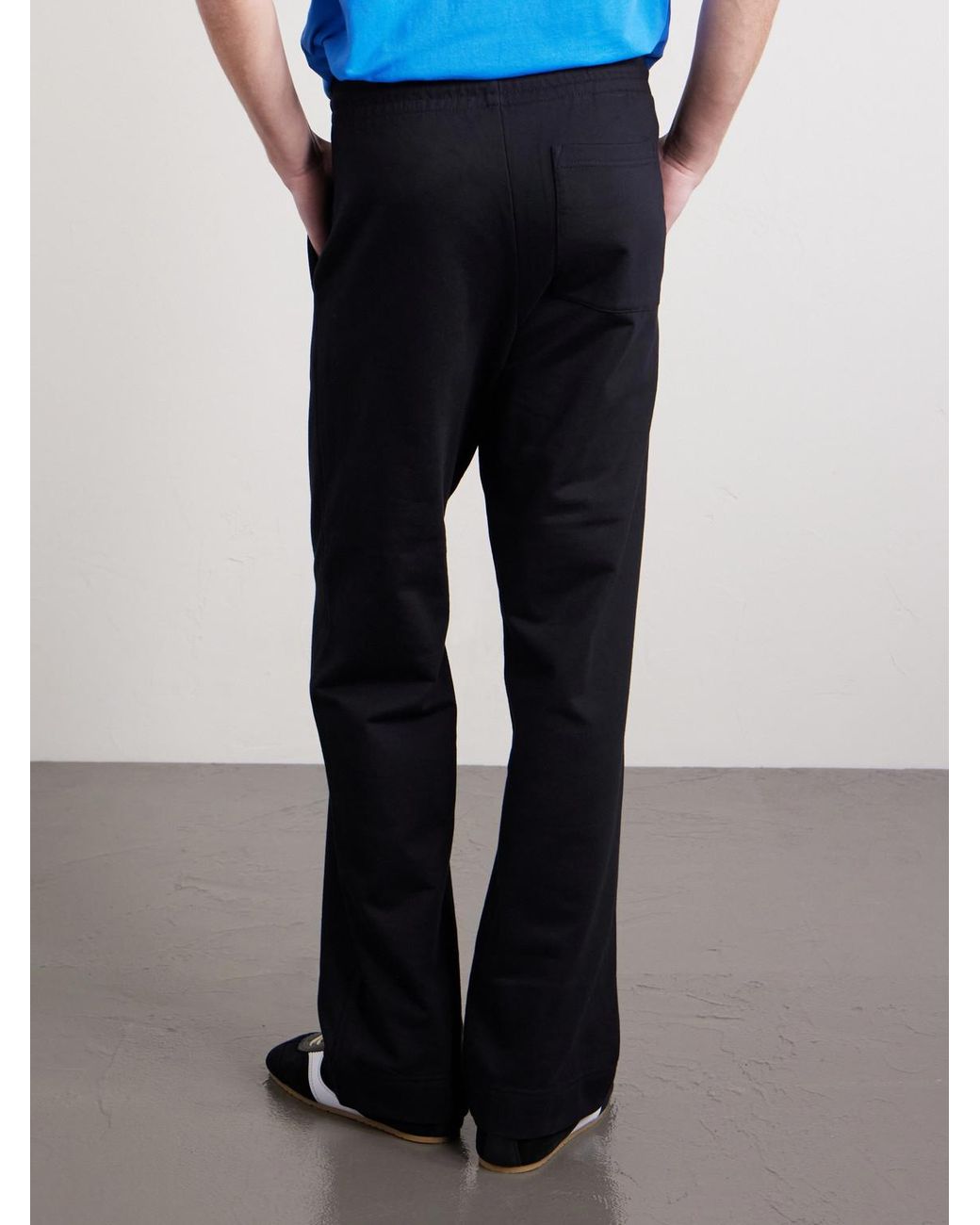 Dries Van Noten Blue Cotton-Jersey Sweatpants for men