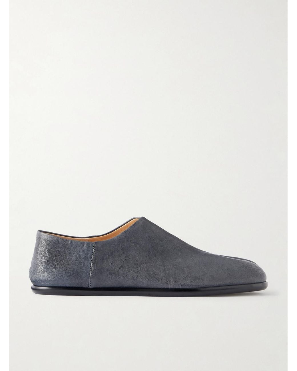Maison Margiela Blue Tabi Babouche Split-Toe Leather Slip-Ons for men