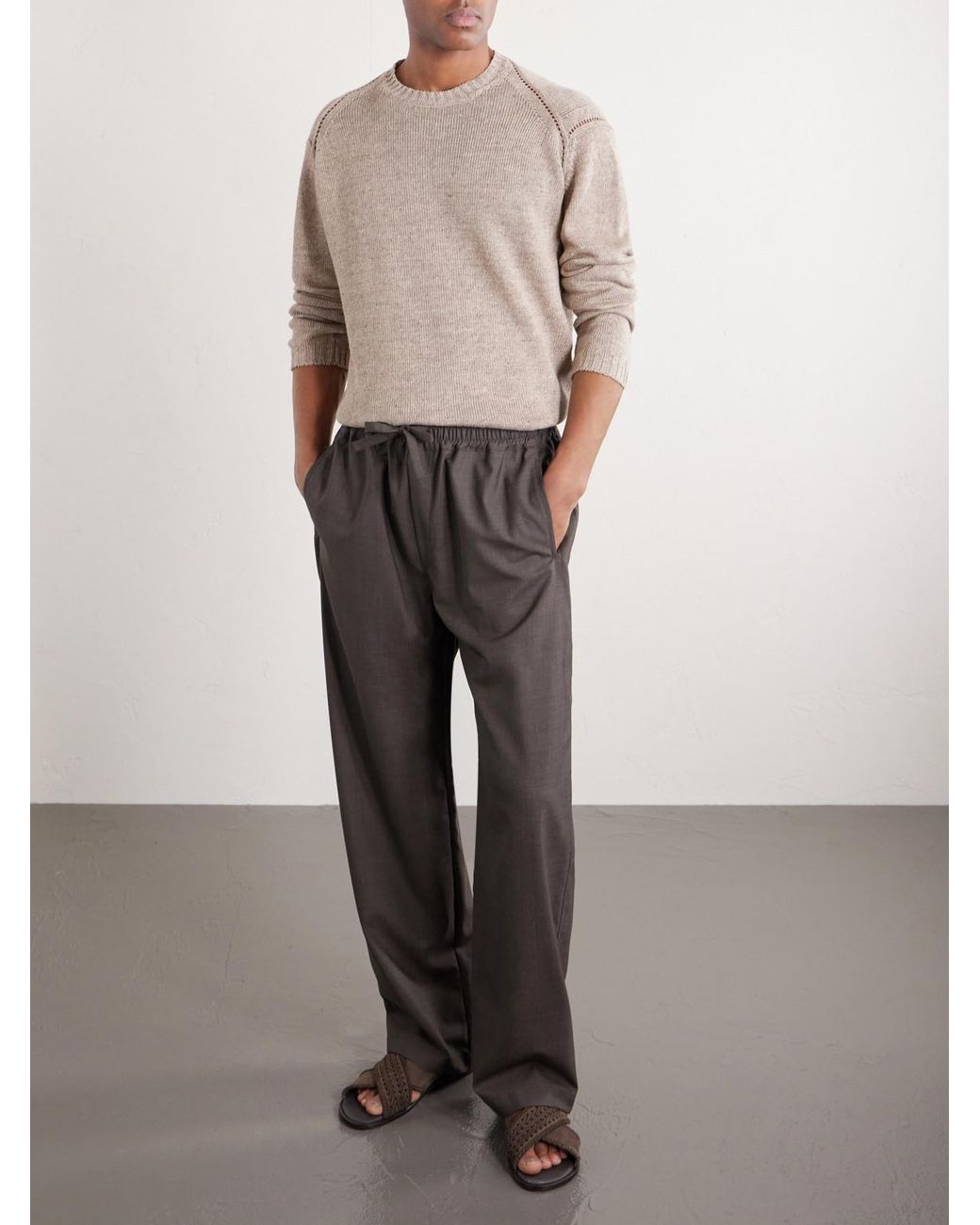 Piacenza 1733 Natural Cotton And Linen-blend Sweater for men