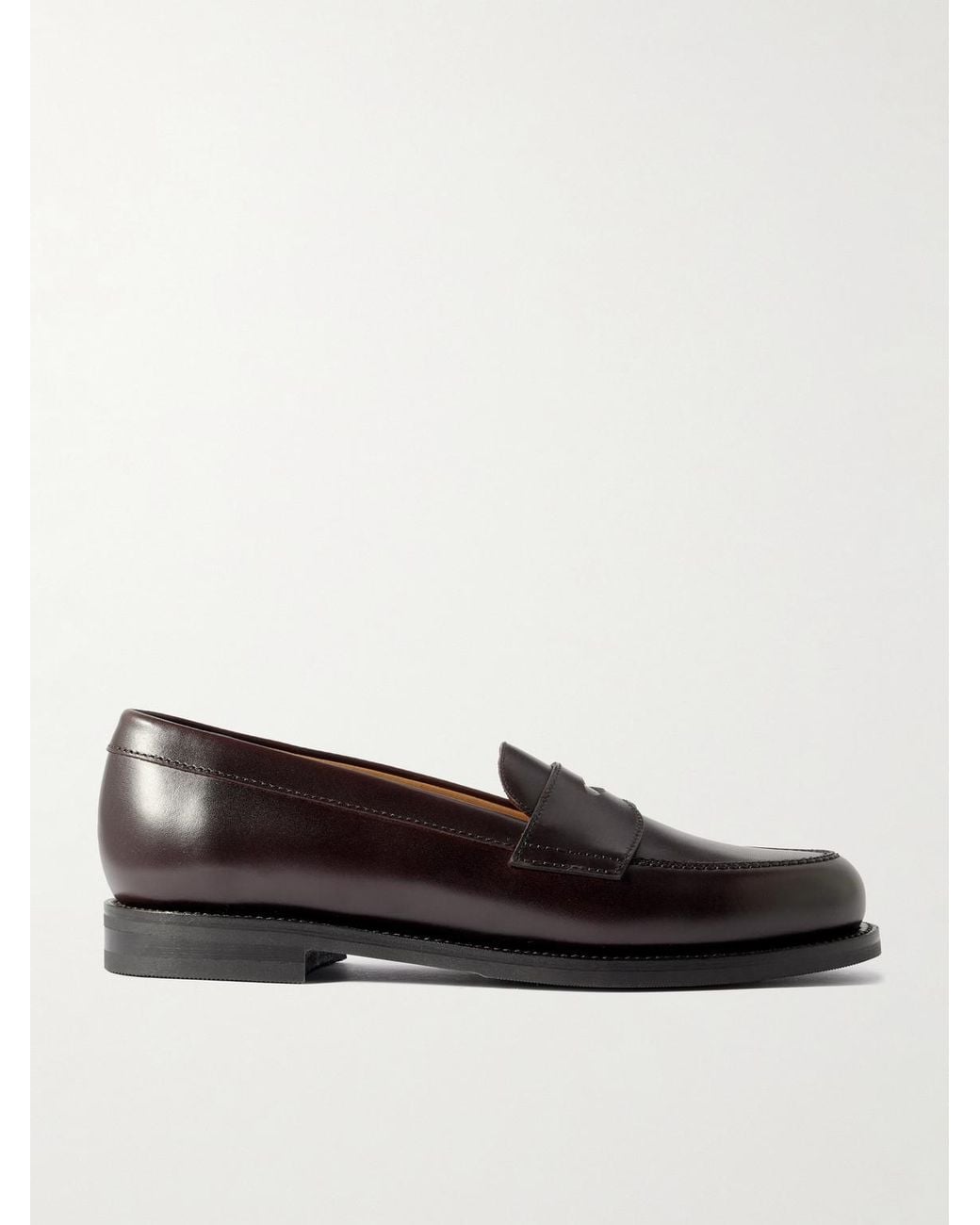 Morjas Red The Ivy Leather Penny Loafers for men