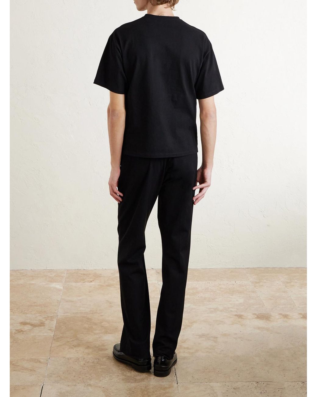 Saint Laurent T-Shirt aus Baumwoll-Jersey in Black für Herren