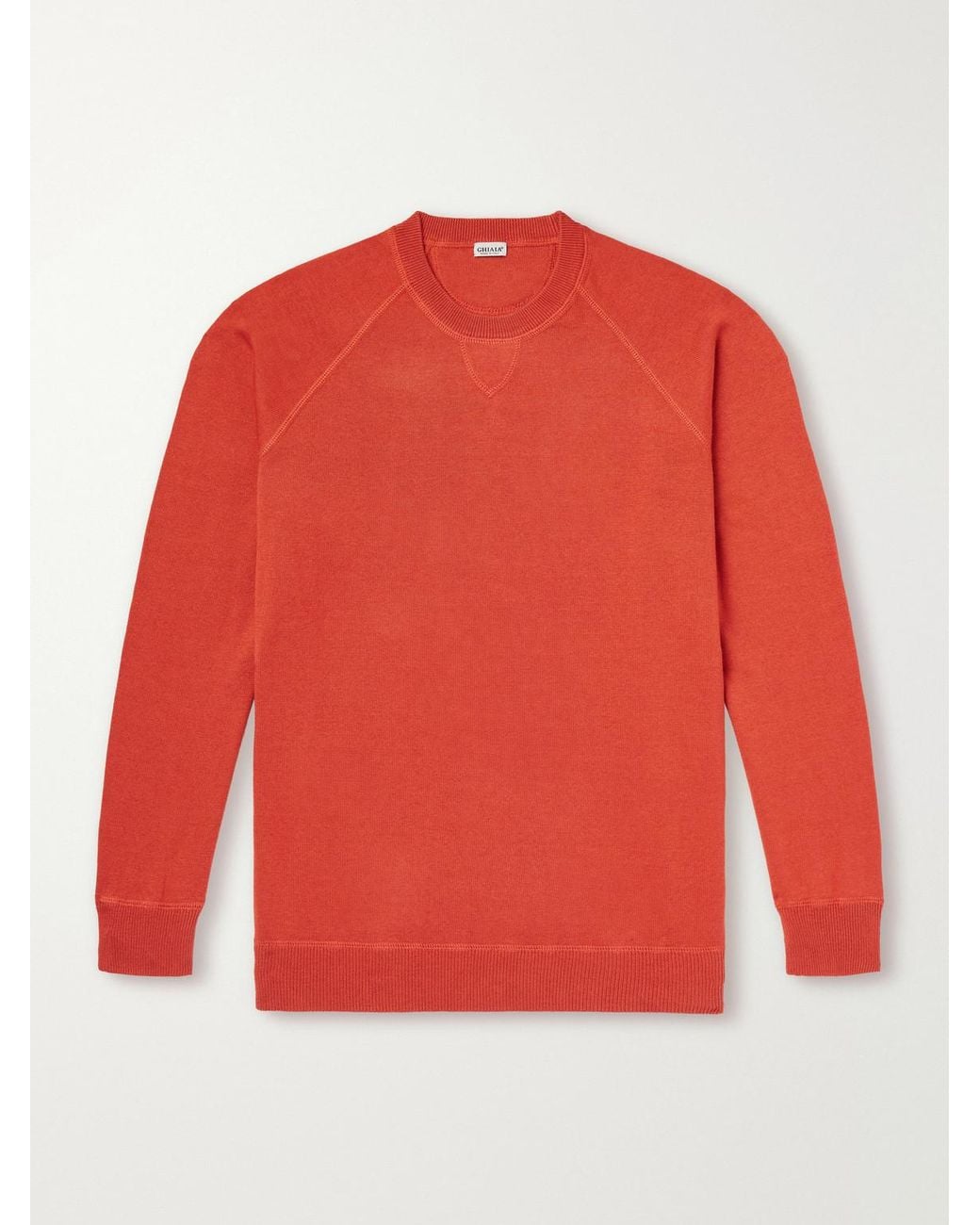Ghiaia Red Cotton And Cashmere-Blend Sweatshirt for men