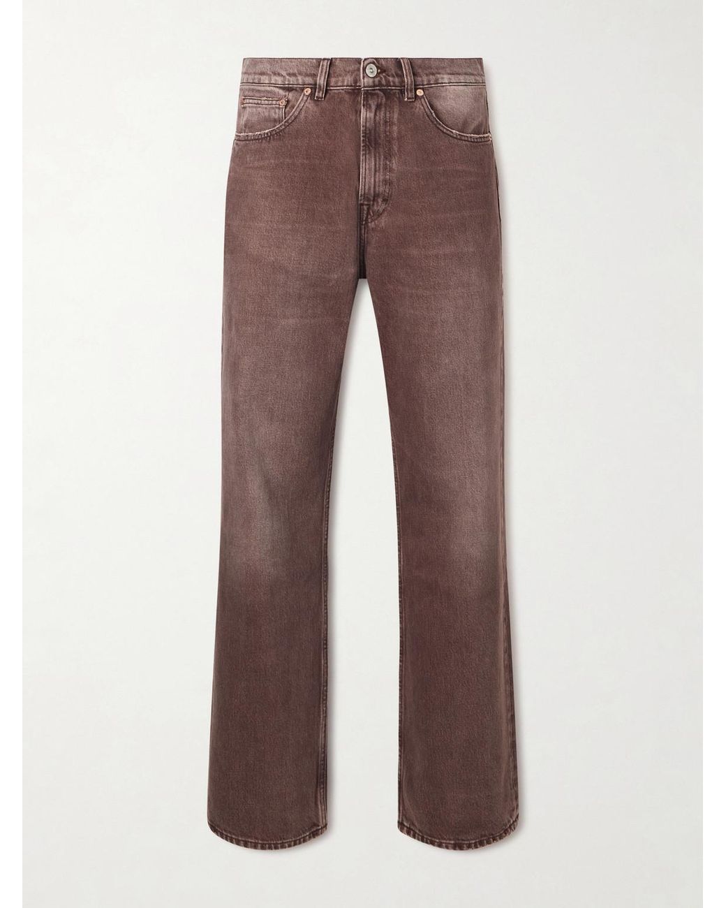 Our Legacy Brown Third Cut Straight-leg Pigment-dyed Jeans for men