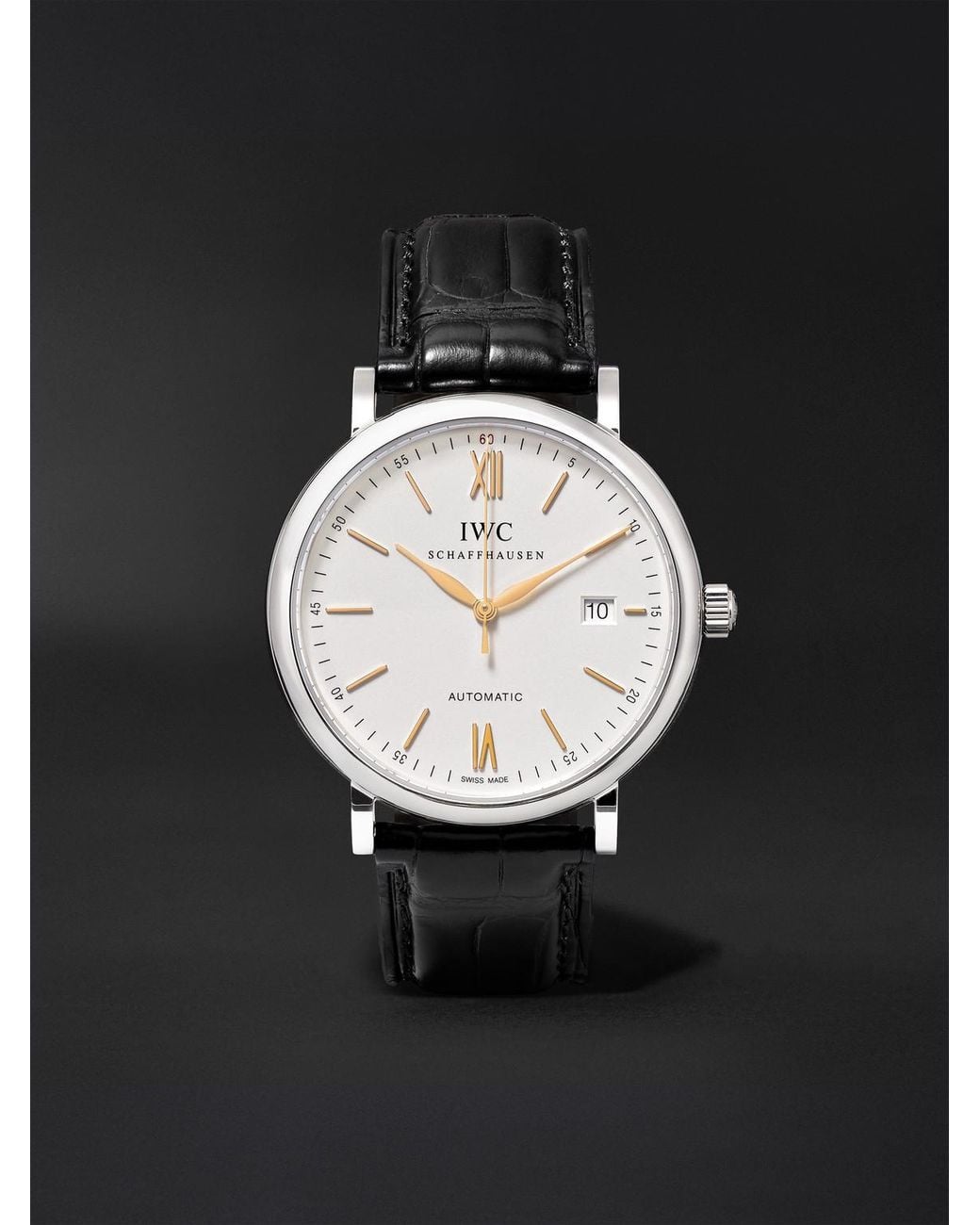 Portofino Automatic Stainless Steel Watch, Ref. Iw356517 di Iwc in Black da Uomo