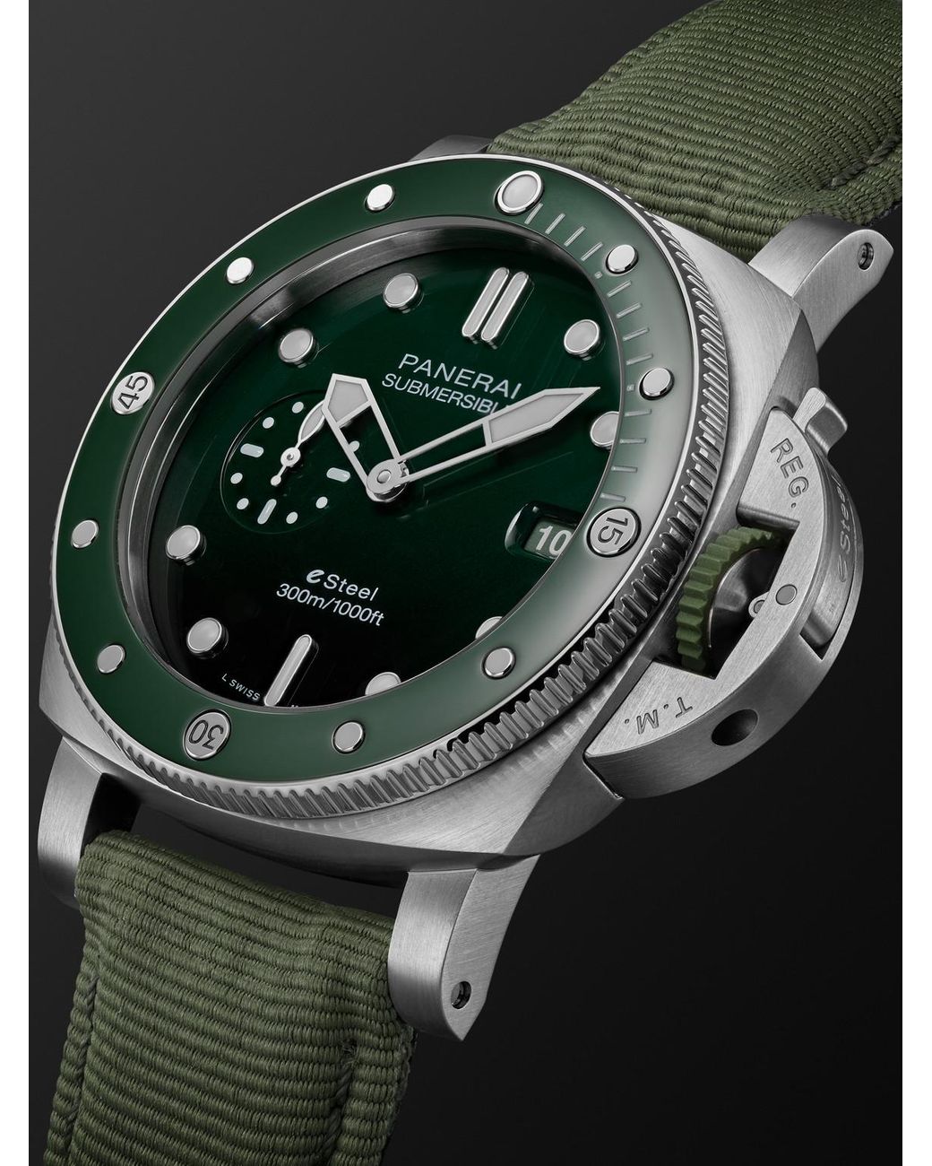 Panerai Black Submersible Quarantaquattro Automatic Esteel Watch, Ref. Pam01287 for men