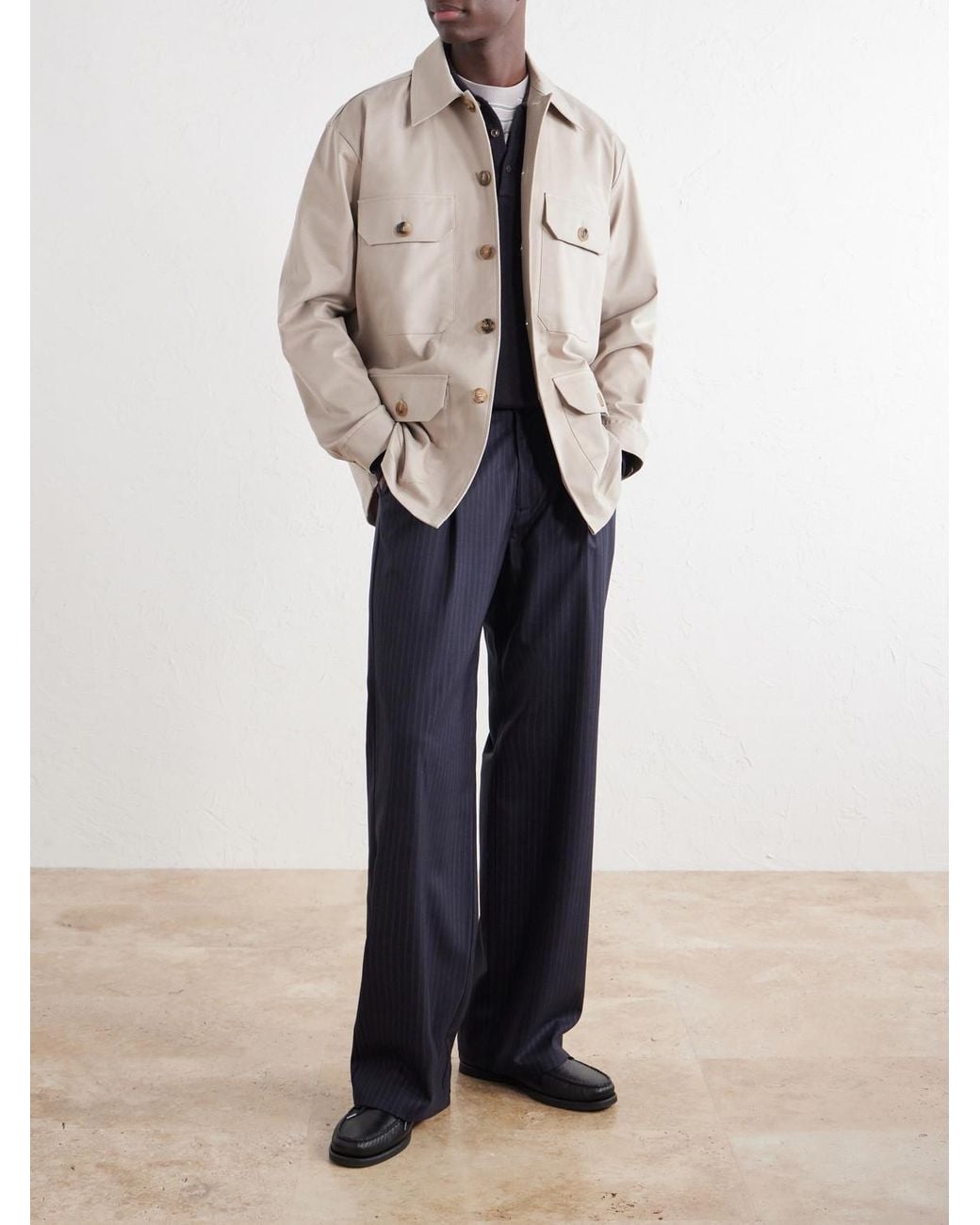 Ghiaia Natural Safari Cotton-Twill Overshirt for men