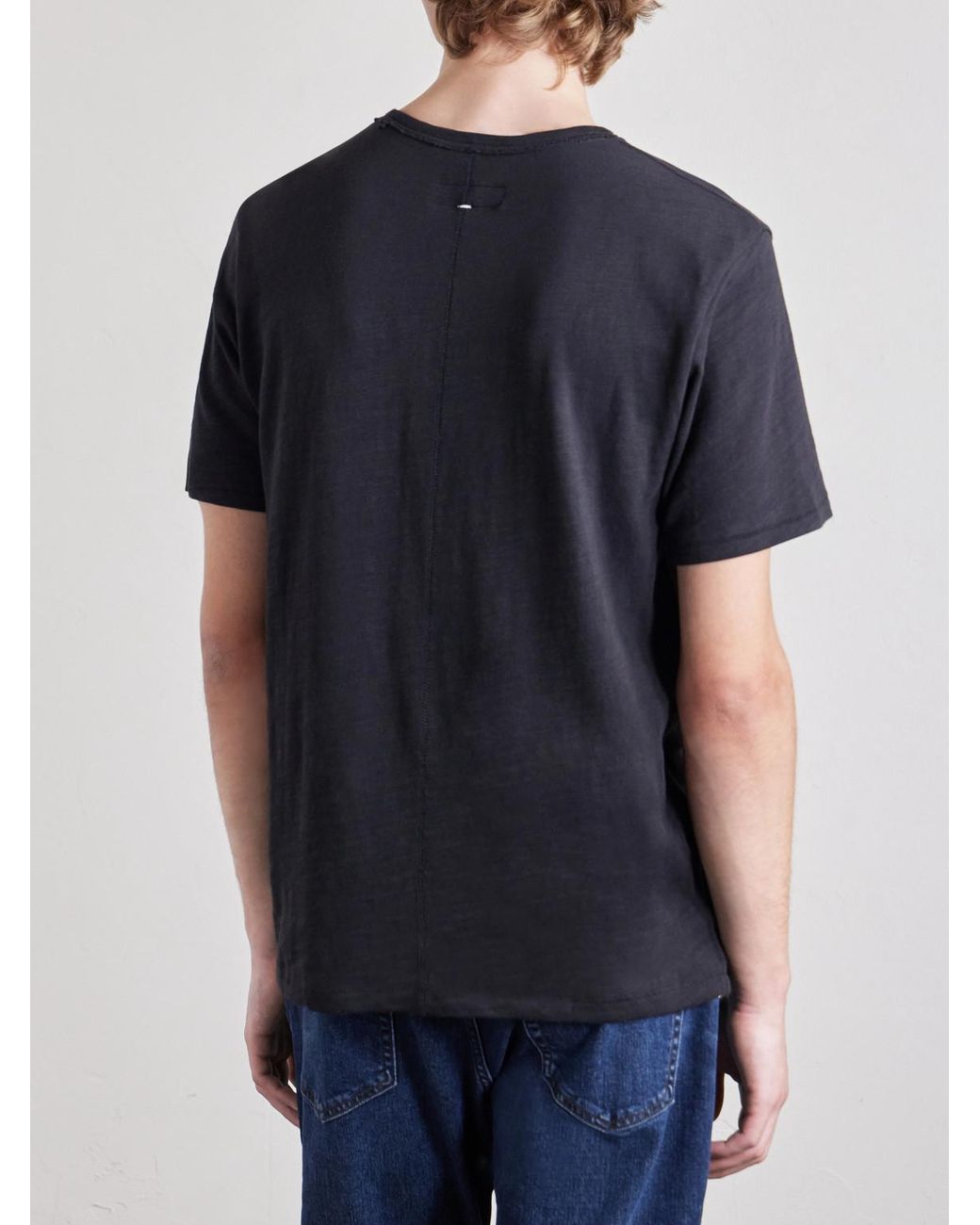 Rag & Bone Black Classic Cotton-Jersey T-Shirt for men