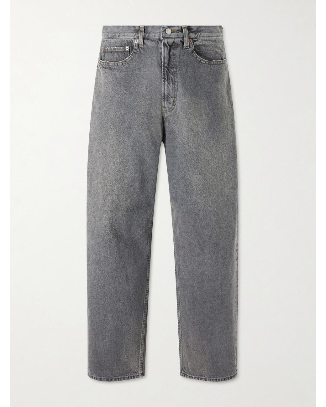 A.PRESSE Gray Wide-Leg Jeans for men