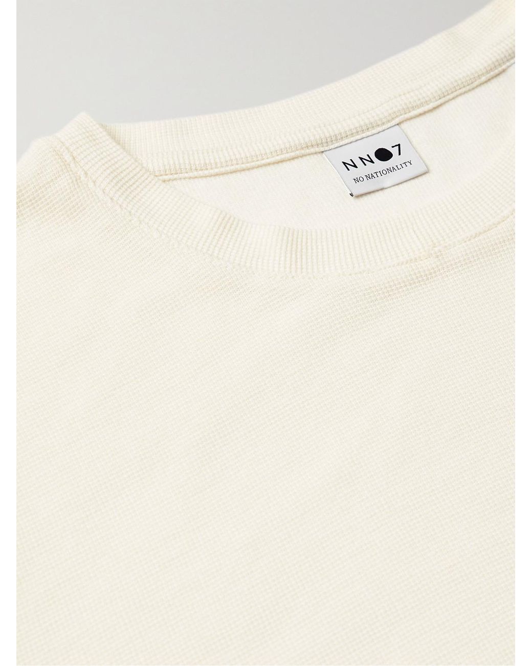 NN07 Natural Clive Waffle-Knit Cotton And Modal-Blend T-Shirt for men