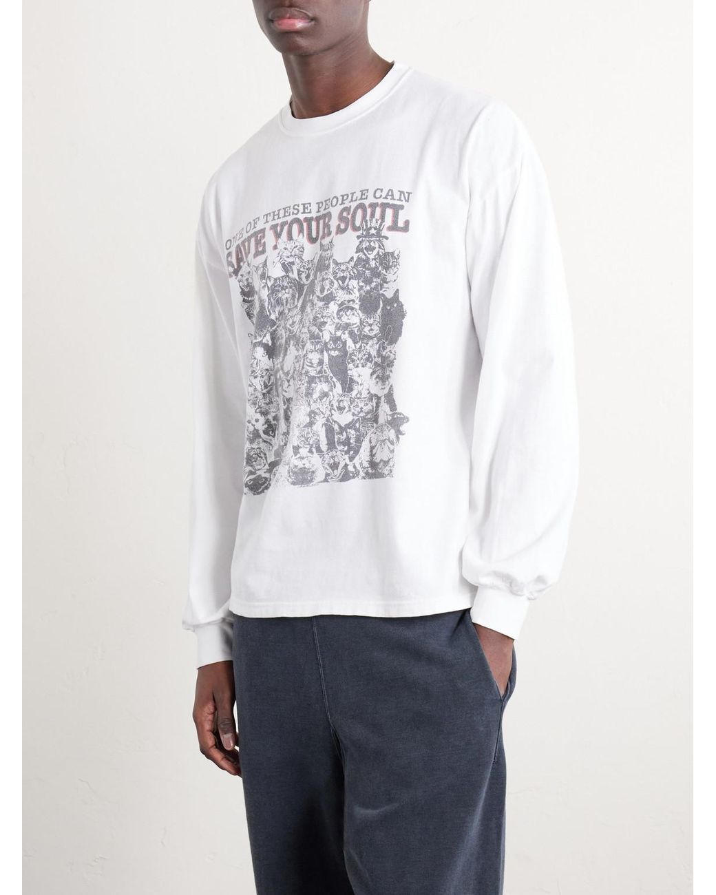 Remi Relief White Printed Cotton-jersey T-shirt for men