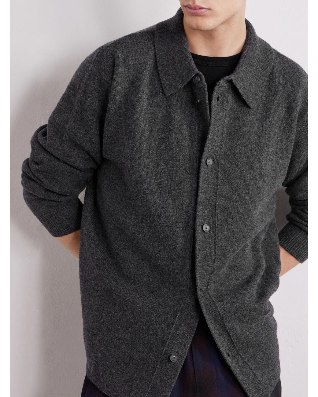 FRAME Blue Wool Cardigan for men