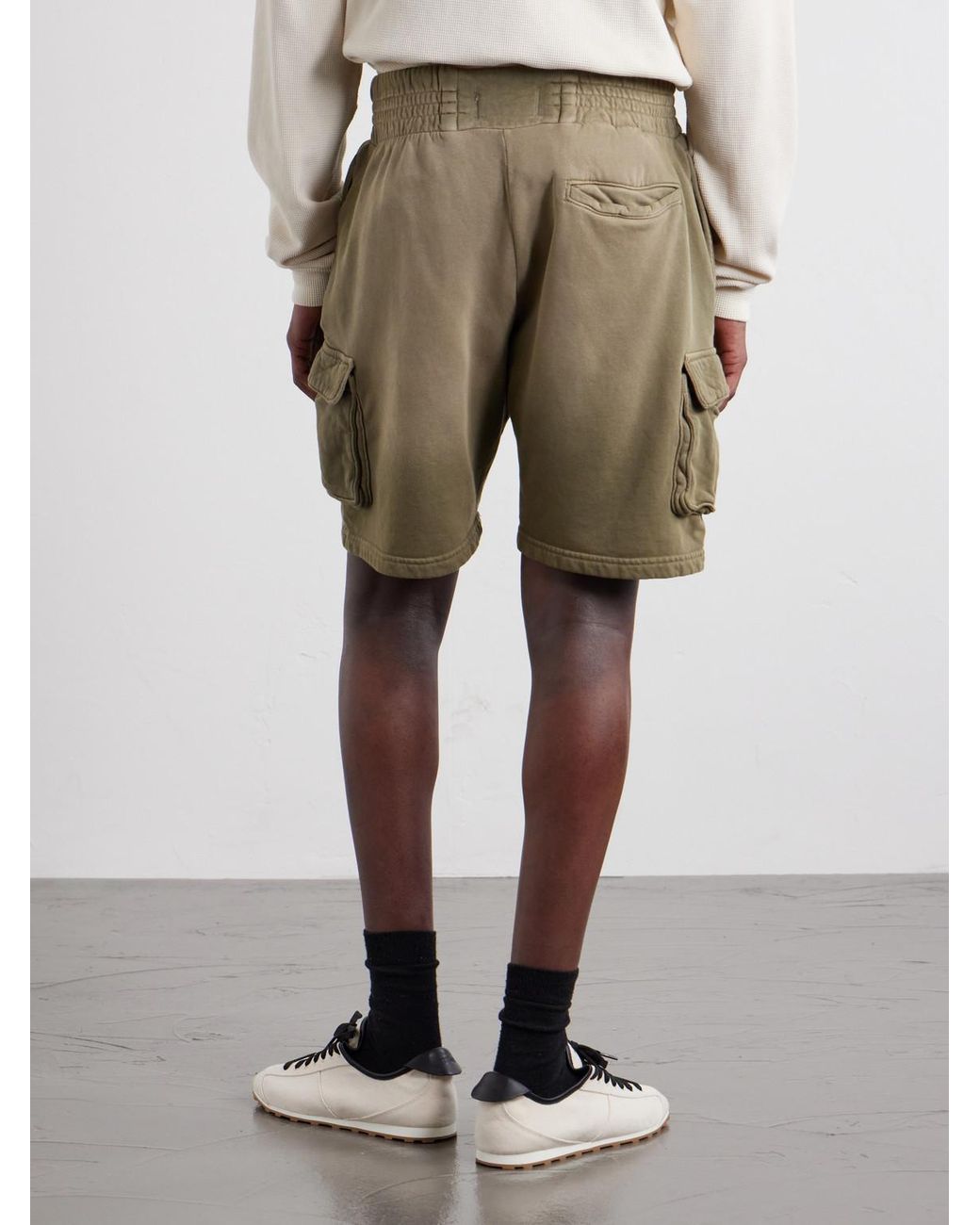 Les Tien Natural Yacht Straight-Leg Cotton-Jersey Cargo Shorts for men