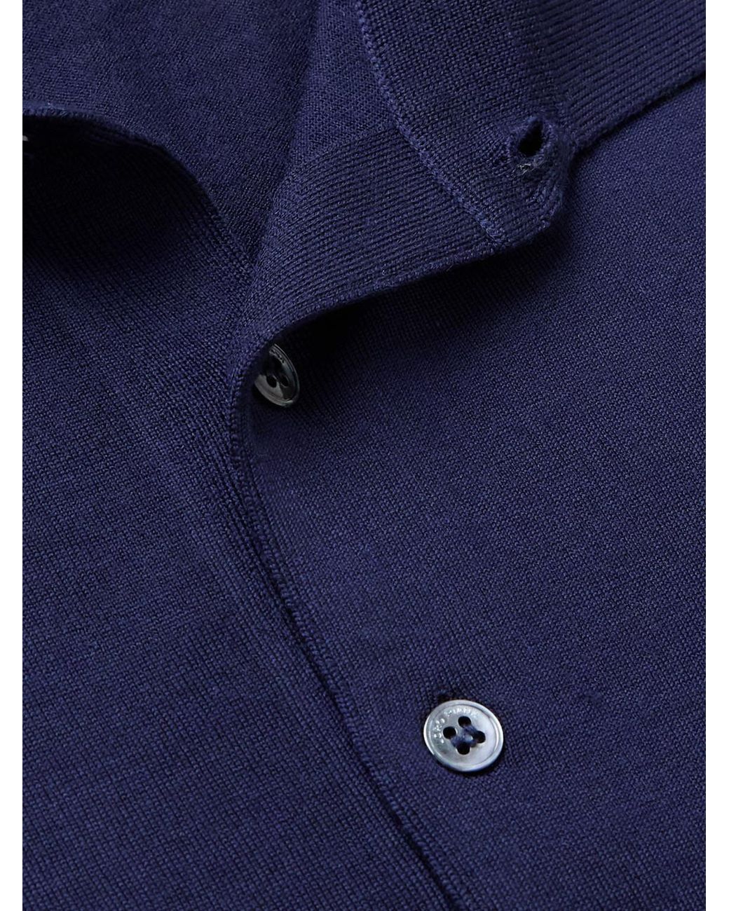 Loro Piana Blue Wish® Wool Polo Shirt for men