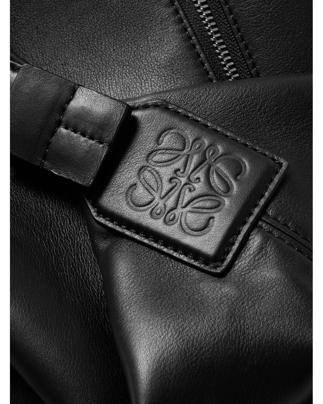Loewe Black Cubi Leather Messenger Bag for men
