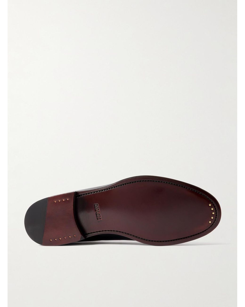 Morjas Black Leather Penny Loafers for men