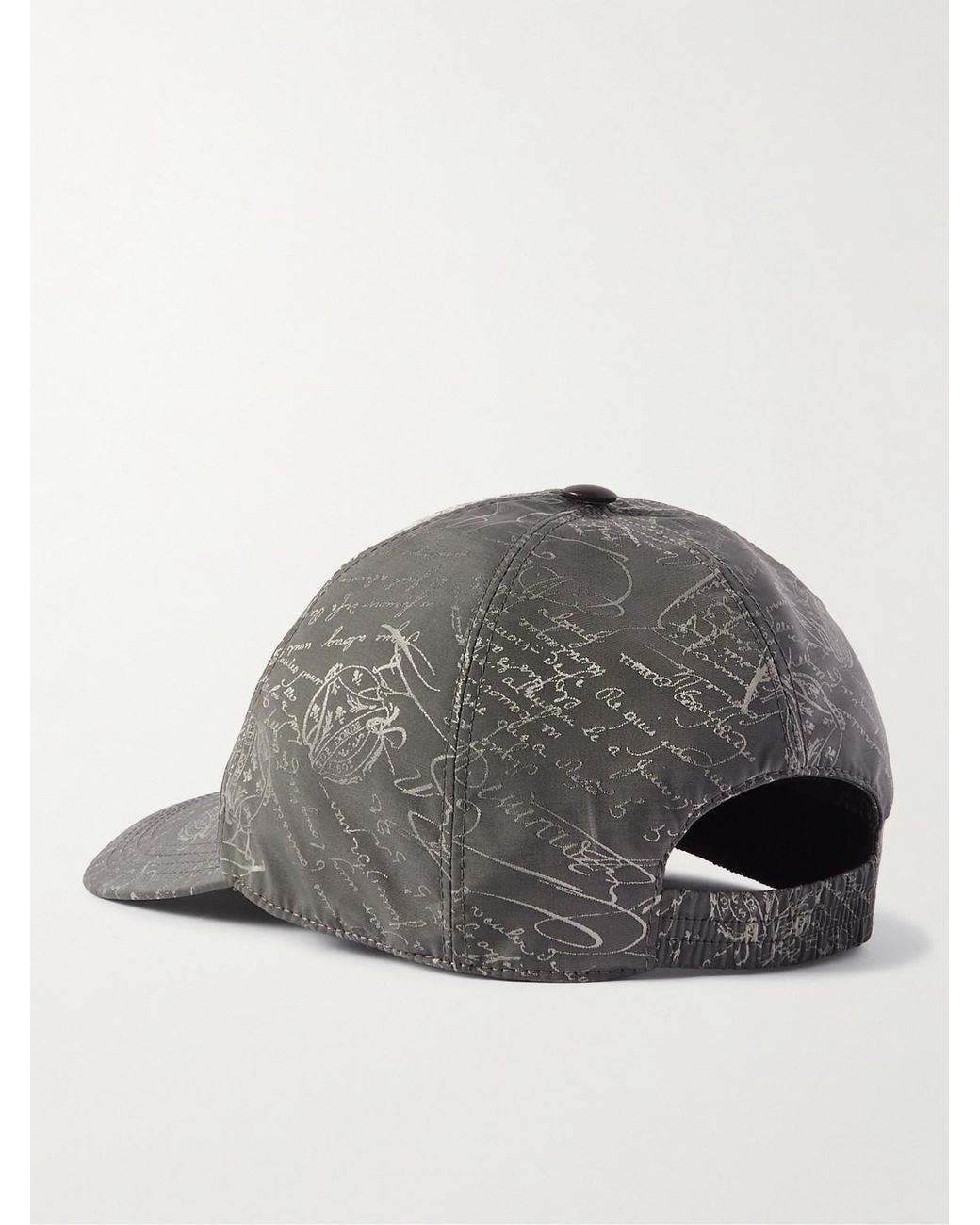 Berluti Gray Scritto-Jacquard Twill Baseball Cap for men