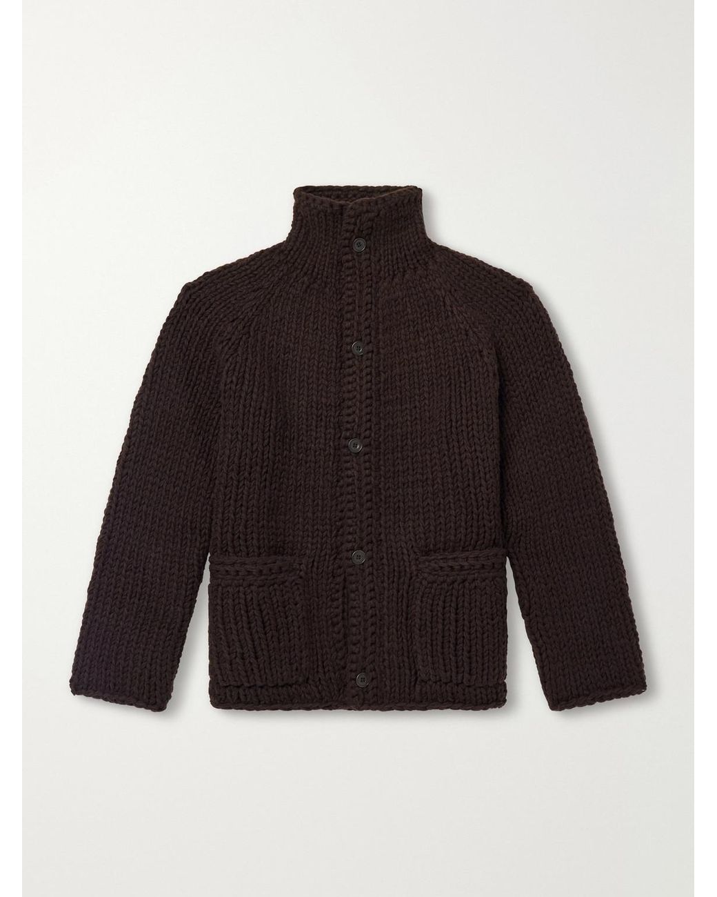 Casey Casey Black Camille Virgin Wool Cardigan for men