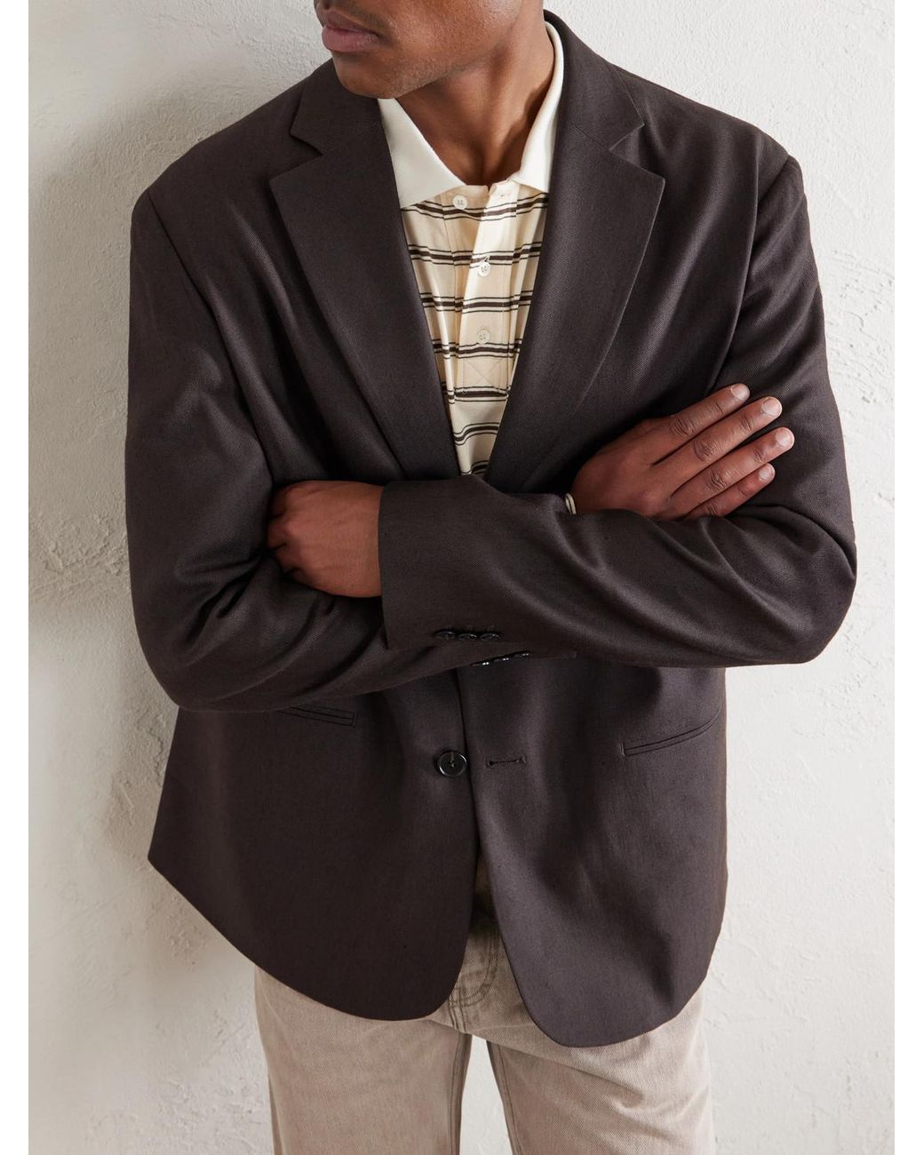 NN07 Black Timo 1808 Canvas Blazer for men