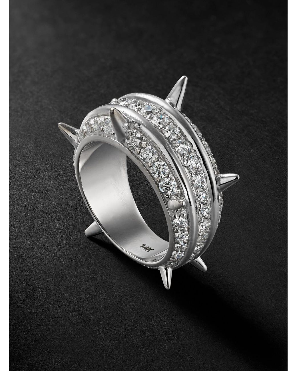 Alex Moss New York Black Destroyer 14-Karat Diamond Ring for men