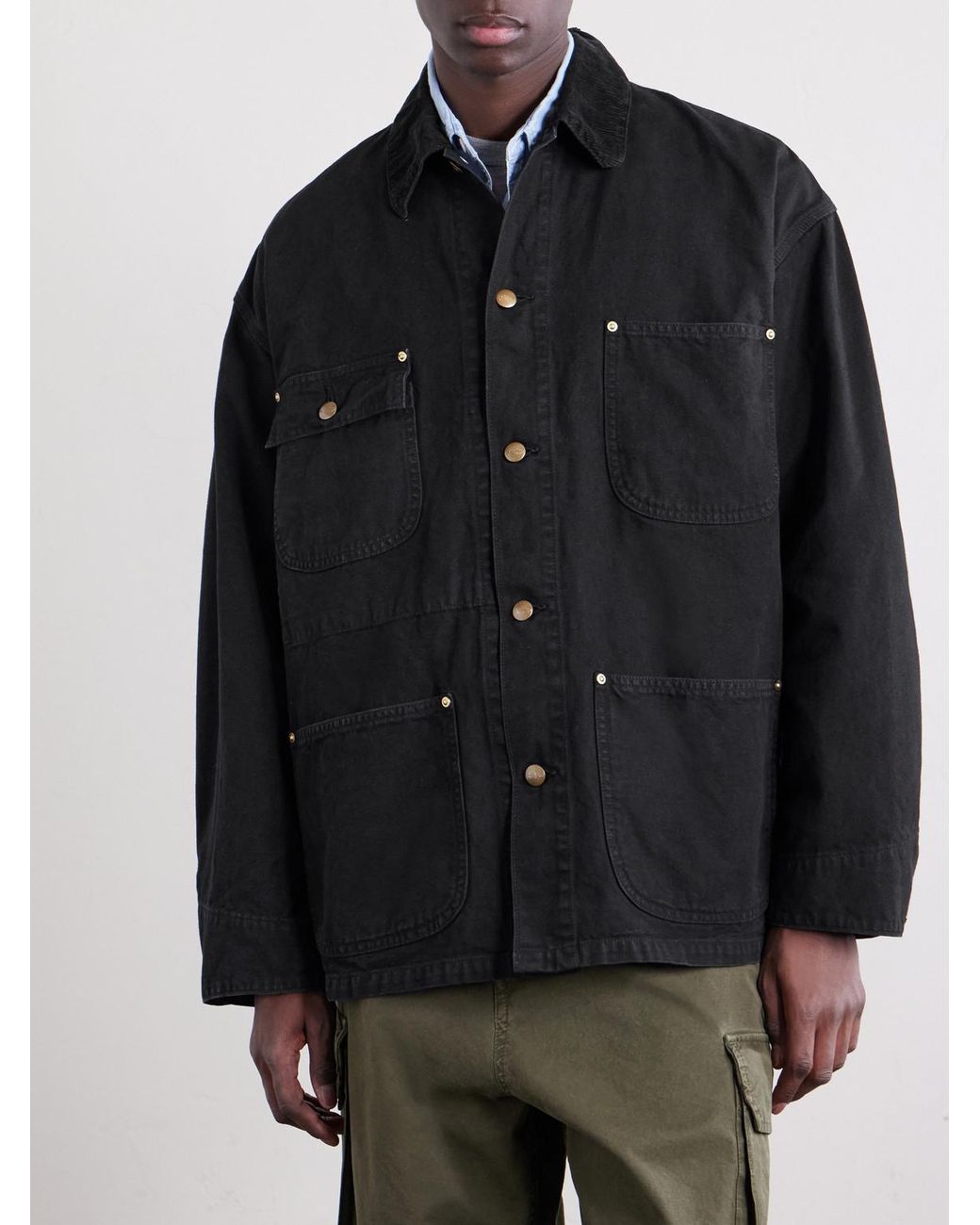 Orslow Black Cotton-Canvas Jacket for men