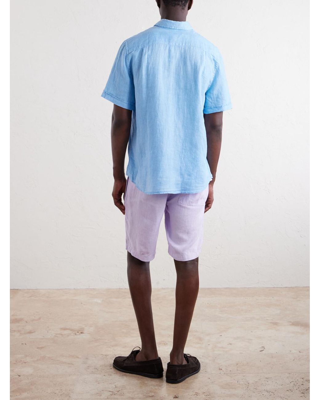 Vilebrequin Blue Linen Shirt for men