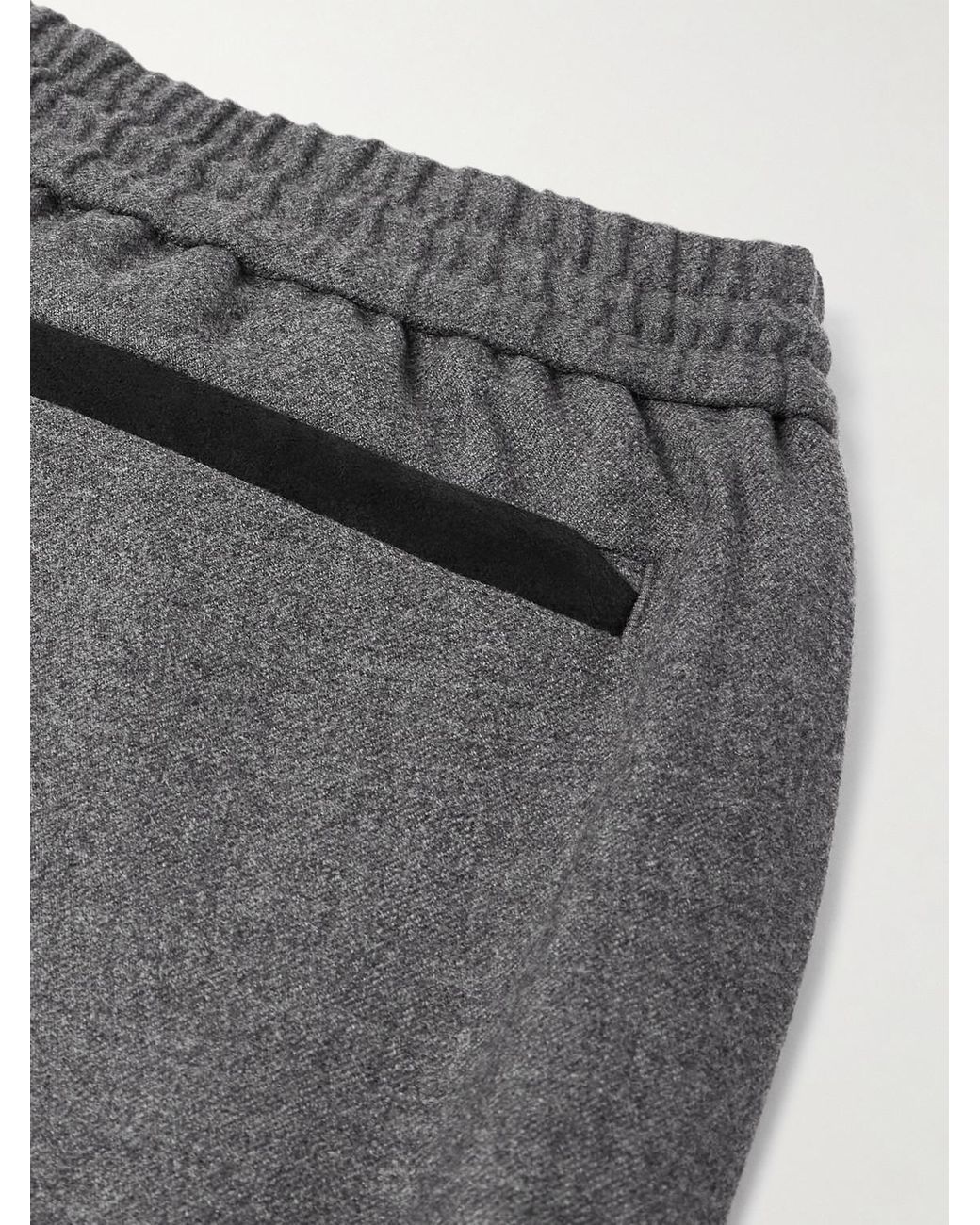 Sease Gray Mindset Straight-Leg Stretch Virgin Wool-Flannel Trousers for men