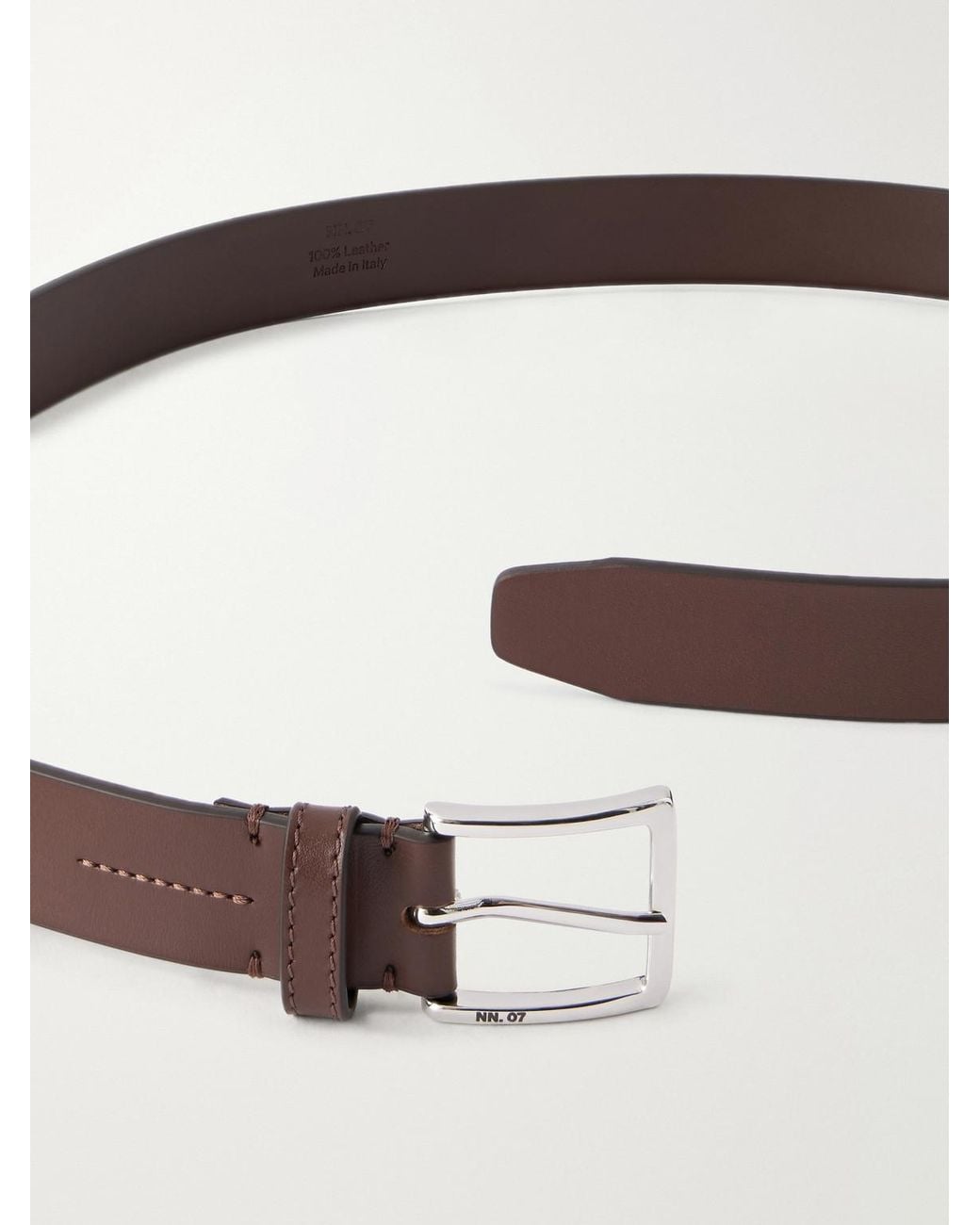 NN07 Brown Ever 90030 3Cm Leather Belt for men
