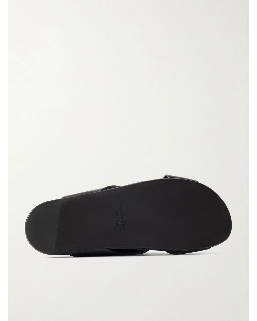 Saint Laurent Black Helios 10 Embellished Leather Sandals for men