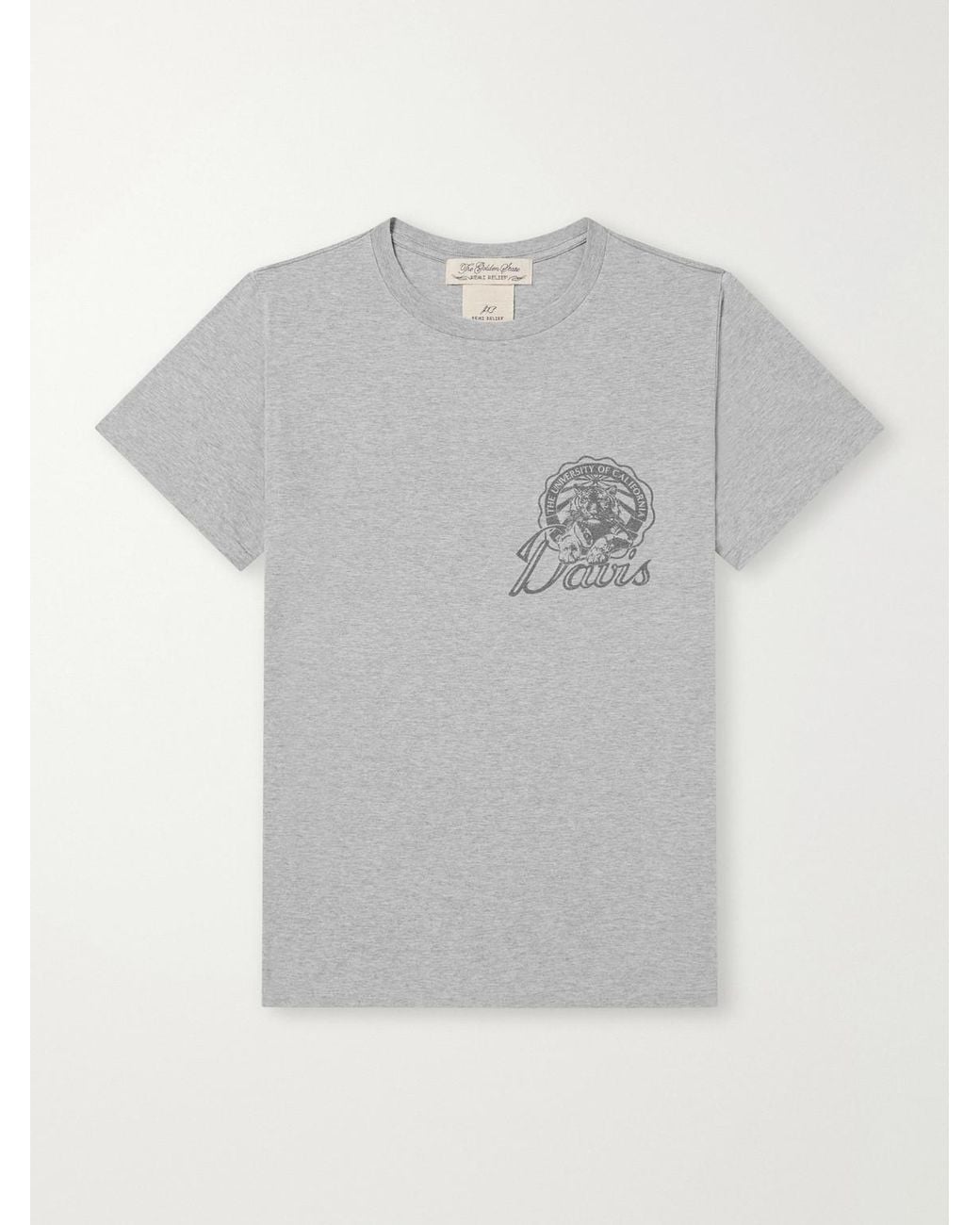 Remi Relief Gray Davis Printed Cotton-Jersey T-Shirt for men