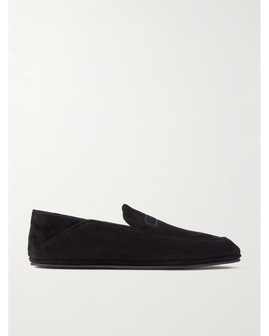John Lobb White Kingston Ii Collapsible-Heel Suede Loafers for men
