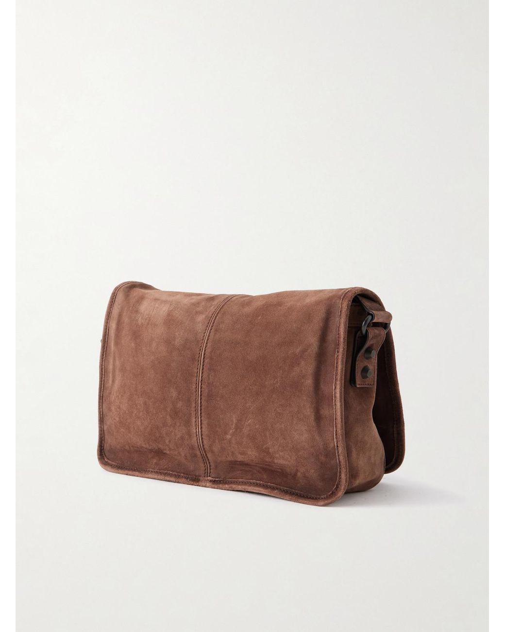 Balenciaga Brown Le City Flap Messenger Leather Bag for men