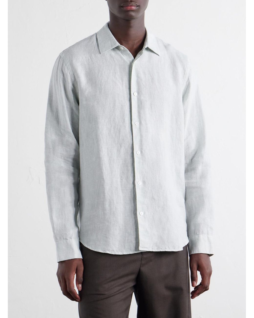 Orlebar Brown White Giles Linen Shirt for men