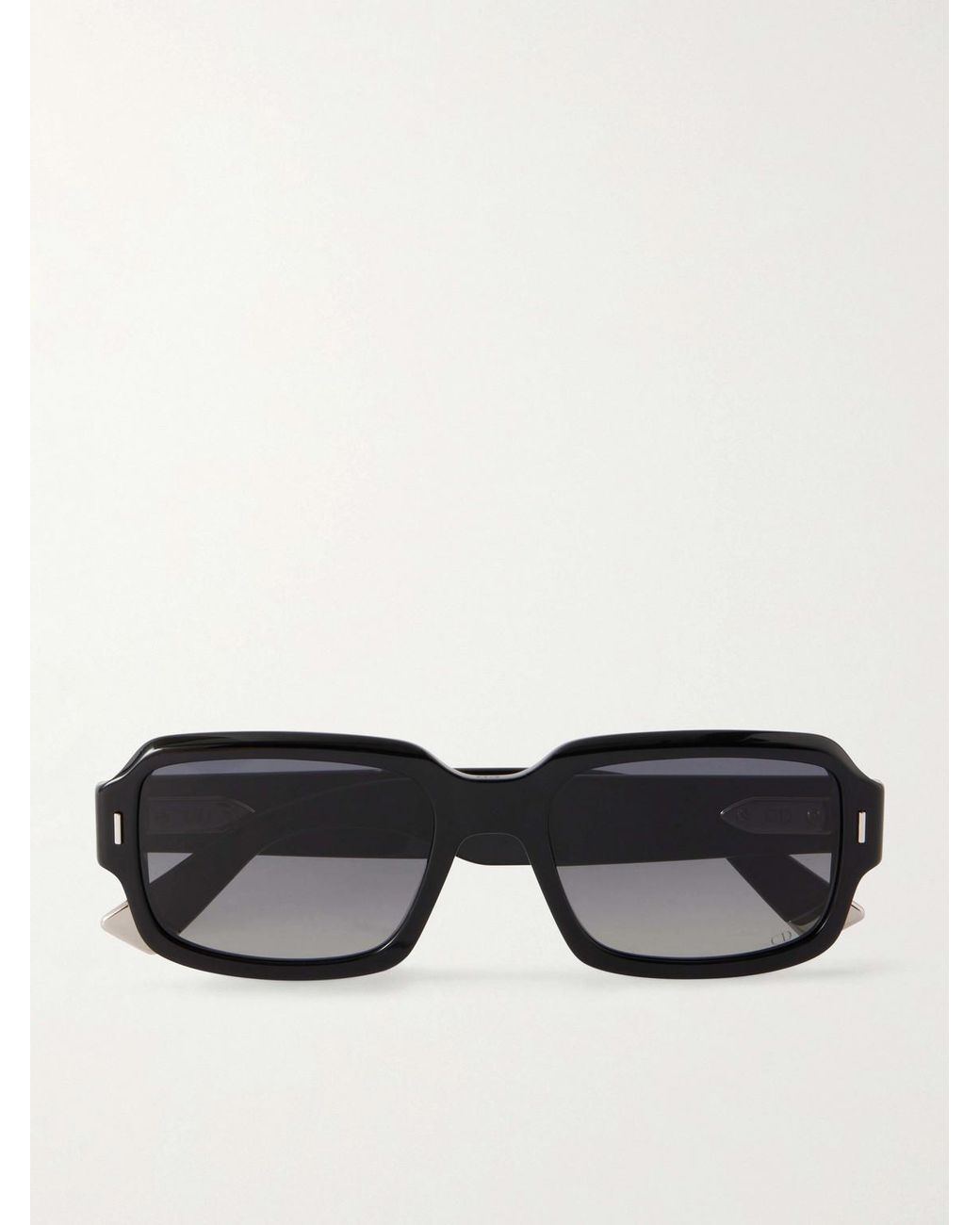 Dior Black Diortailoring Square-Frame Acetate Sunglasses for men