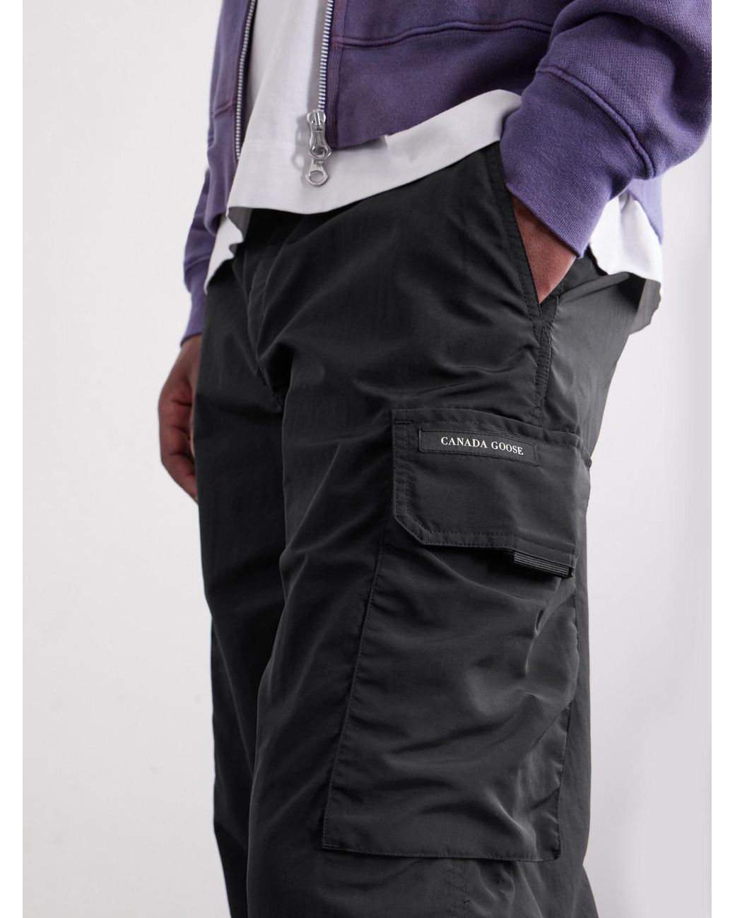 Canada Goose Black Vault Straight-Leg Shell Cargo Trousers for men